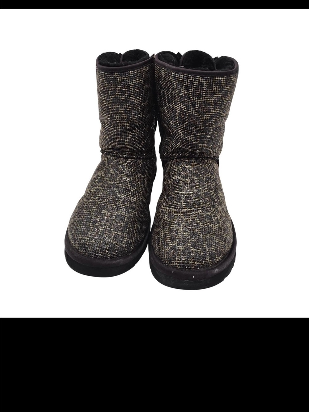 Women's Insulated Short Winter Boots - Brown Pattern